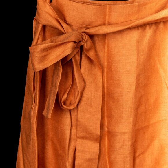 Linenfairytales Linen Maxi Wrap Skirt – Saffron Orange – 2XL – NWOT - Picture 2 of 4